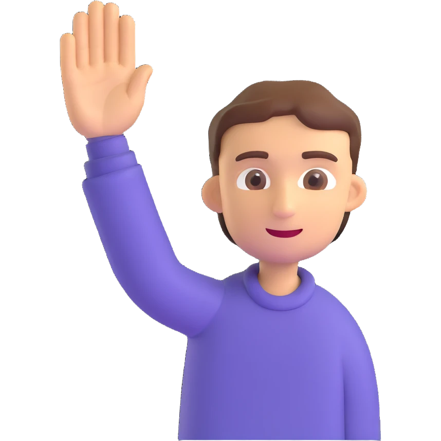 Jawed Karim waving, YouTube background emoji