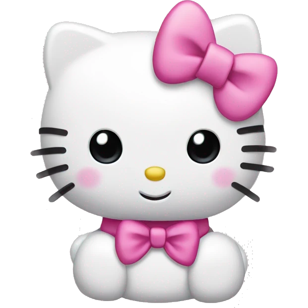 Hello kitty with pink bow emoji