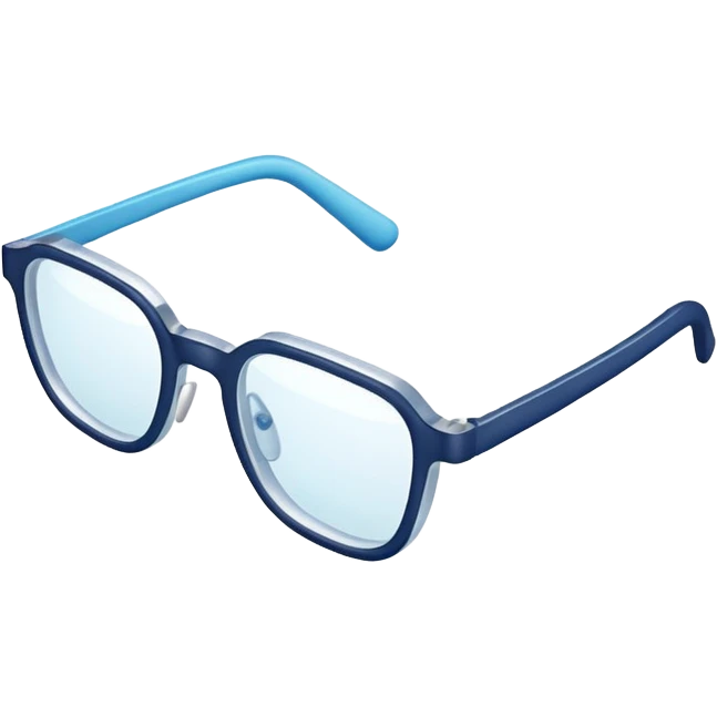 isometria illustrazione 3d occhiali da vista emoji