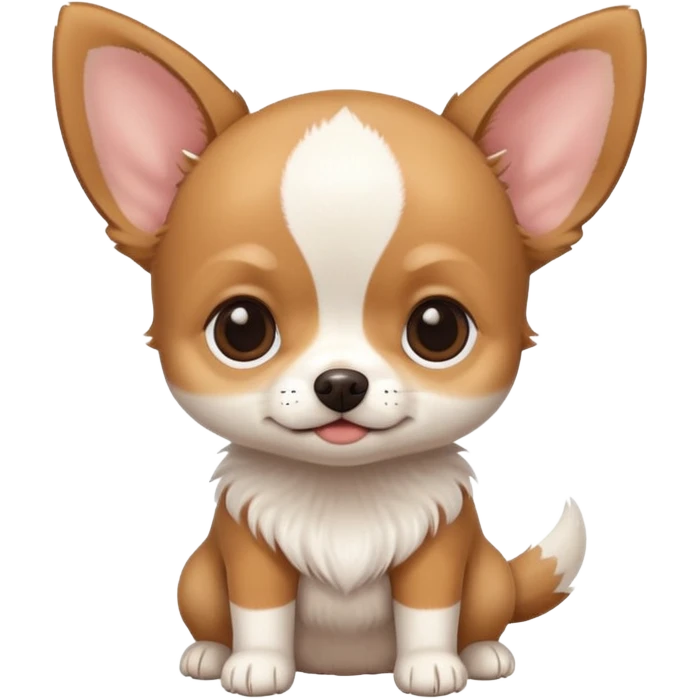 Cute baby Chihuahua with no legs emoji