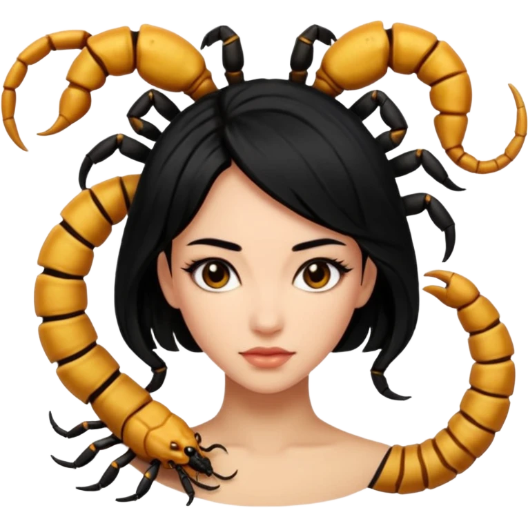 woman with a scorpion-shaped hairstyle. emoji