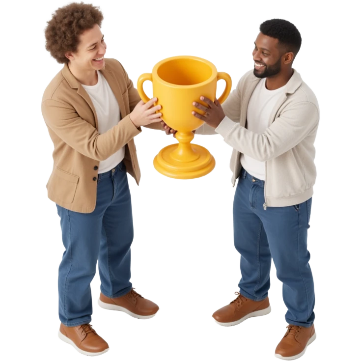 team celebrating with trophy emoji