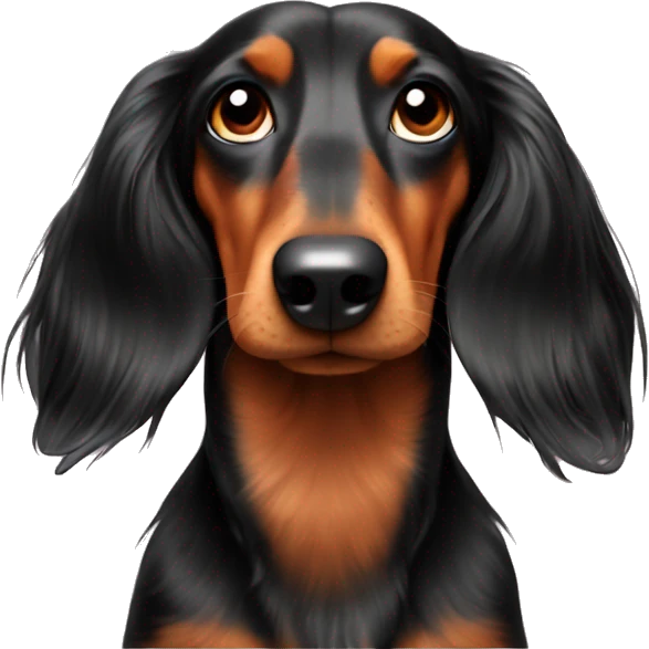 long haired daschund emoji