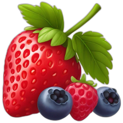 fraise,framboise et myrtille emoji