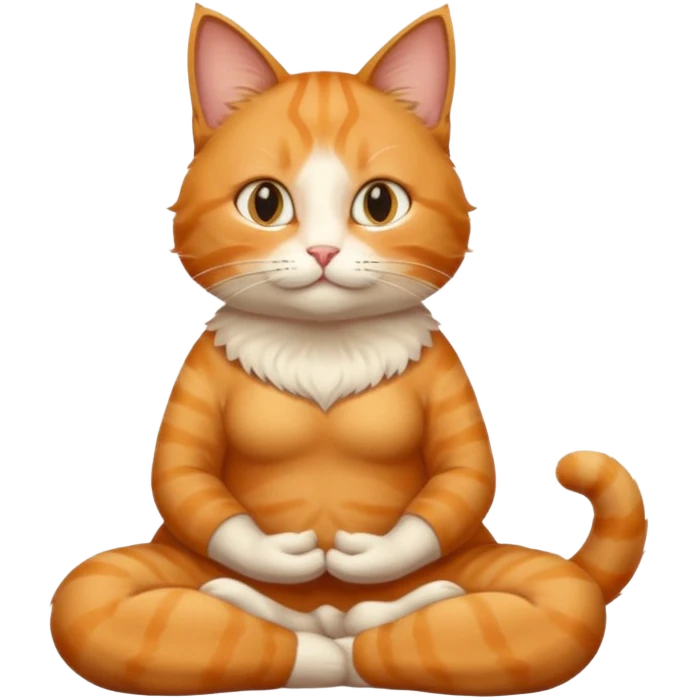 cat sitting lotus emoji