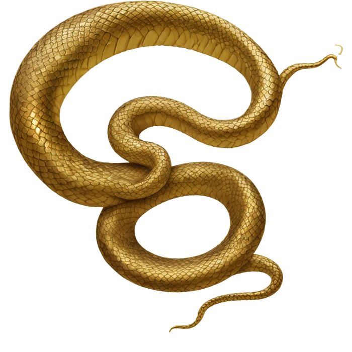 Chinese new year gold snake emoji