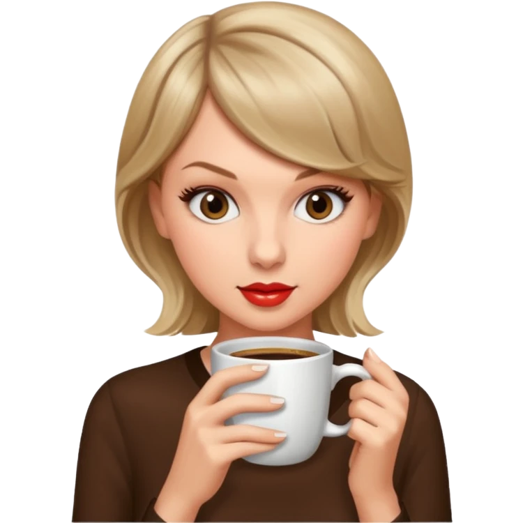 Taylor swift drinking coffee emoji
