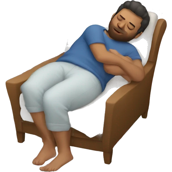 Guy sleeping in a lap emoji