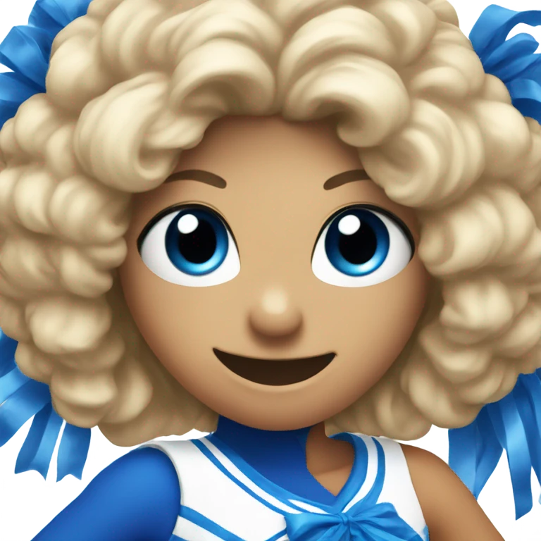 blue cheerleading pom emoji