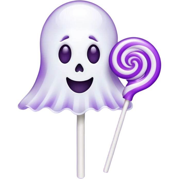 ghost lolipop purple and white emoji