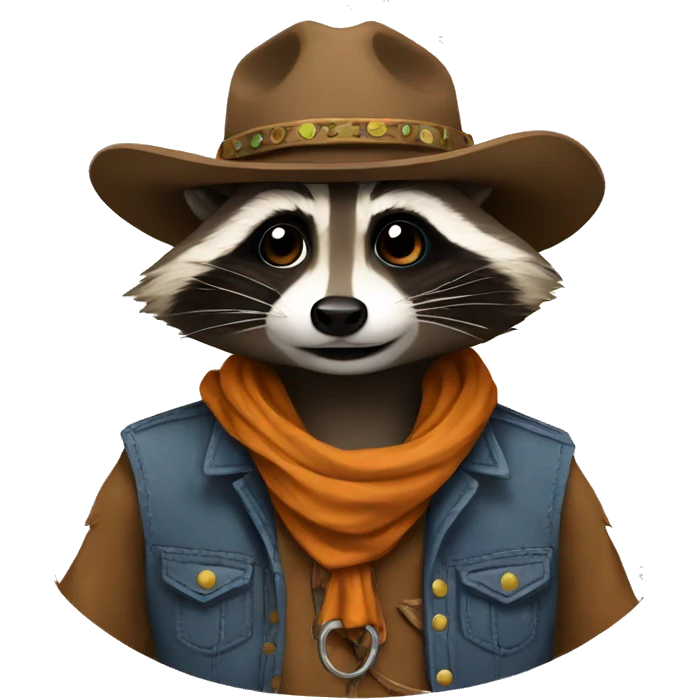 cowboy raccoon emoji