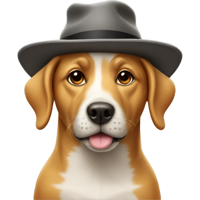 Dog with hat emoji