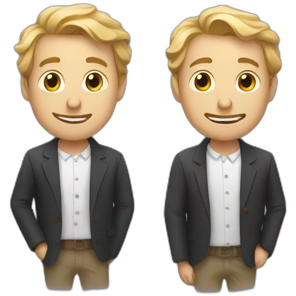 Deux hommes qui font la roulade emoji