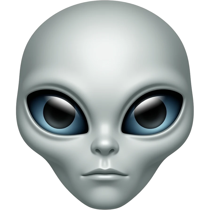 Grey alien head saying "it’s me" emoji