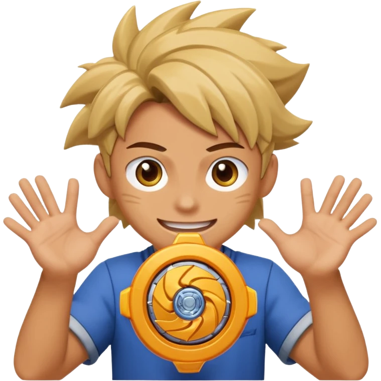 Beyblade with cool player emoji