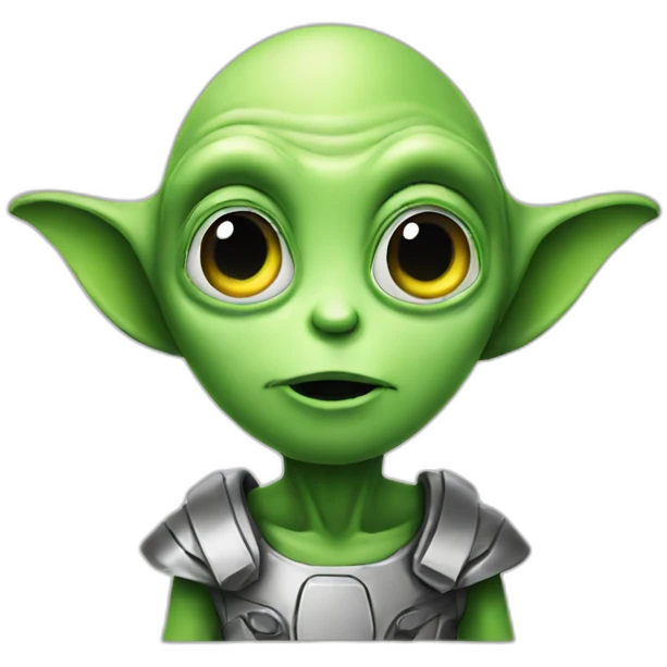 Curious alien emoji