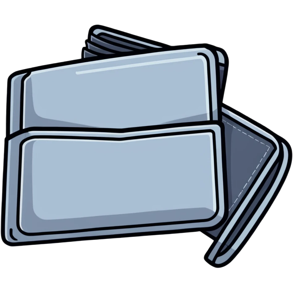elegant black wallet emoji