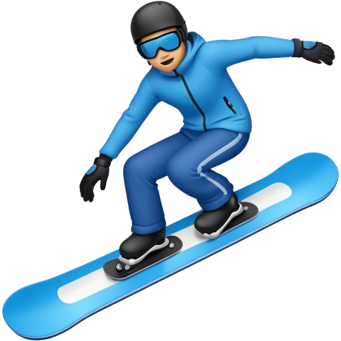 Snowboard black And bleu  not personne  emoji
