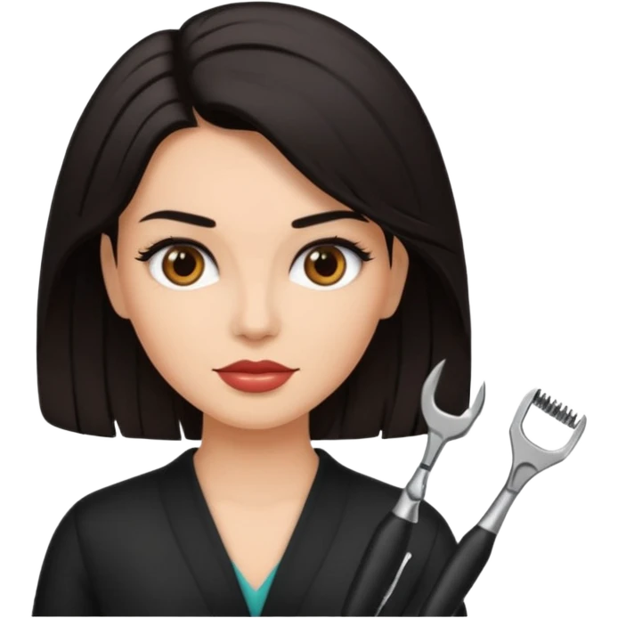 peluquera morena emoji