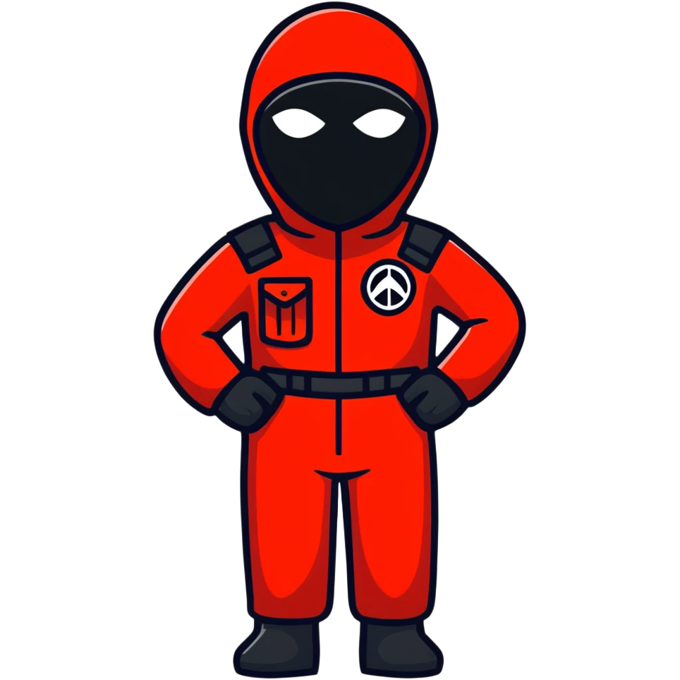 Squidgame guard red emoji