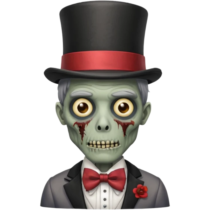 zombie apnda with bow tie and top hat emoji