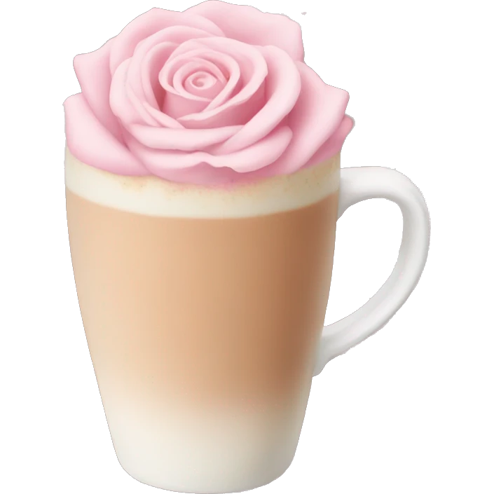 Light Pink Rose latte emoji