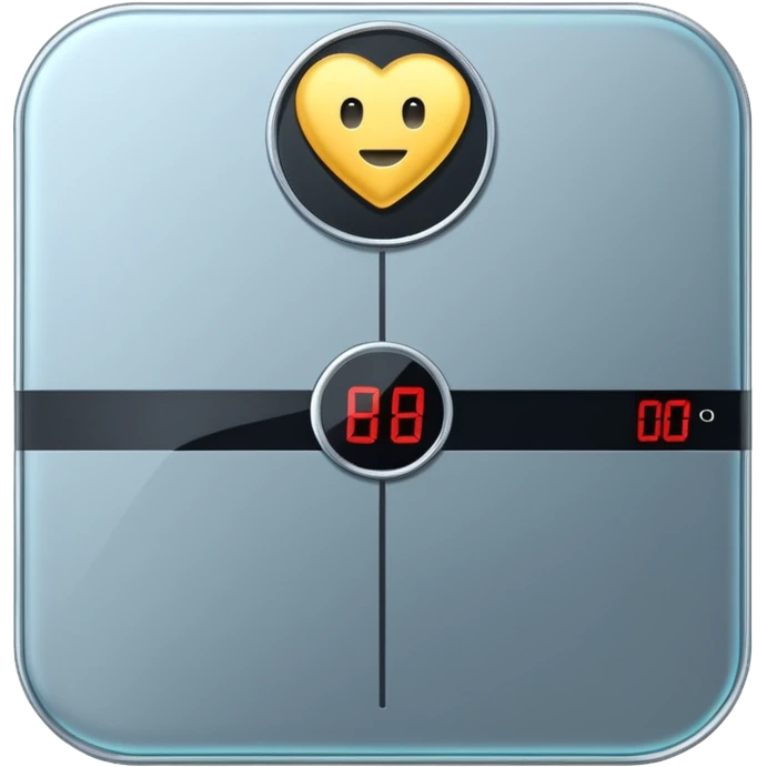 Digital weight scale with 0:00 on it emoji