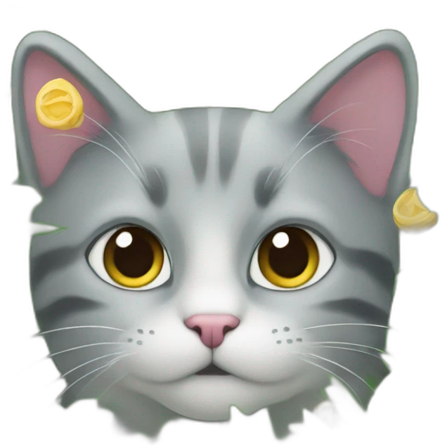 Paysage aves un chat dessue emoji