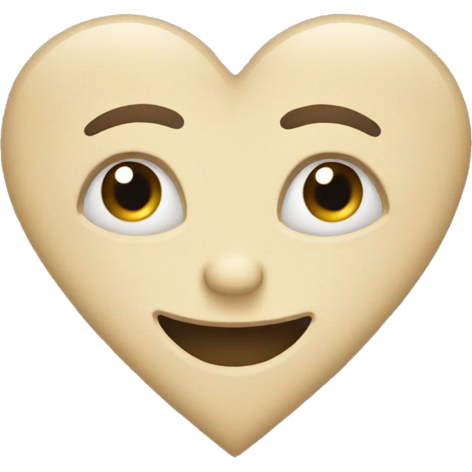 Beige Heart Emoji  emoji