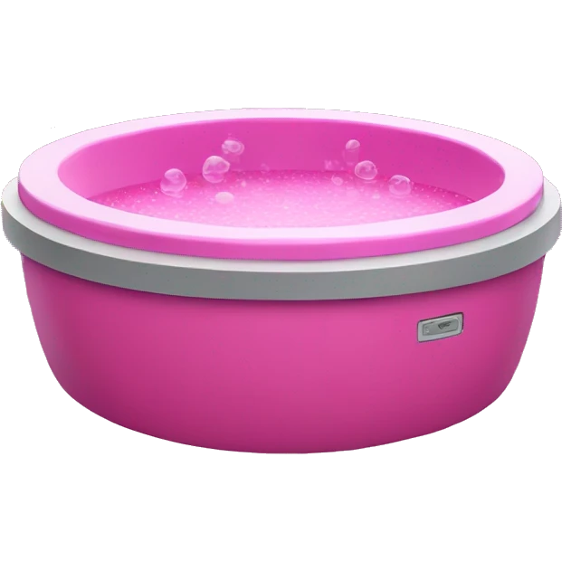 Pink hot tub with bubbles emoji