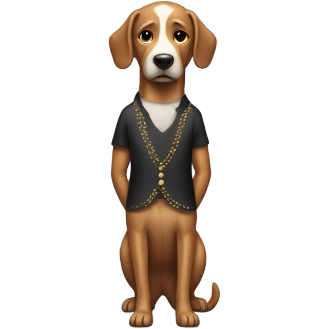 Dog man wearing a dress  emoji