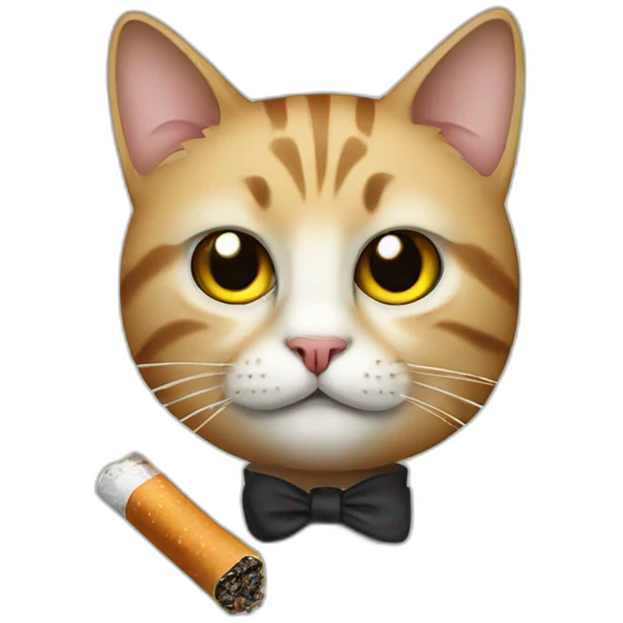 A cat insid no smoking emoji