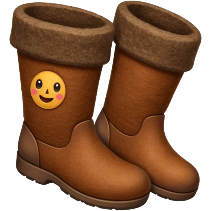 felt boots made of felted wool emoji