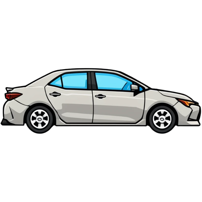 Modern Toyota Corolla car emoji