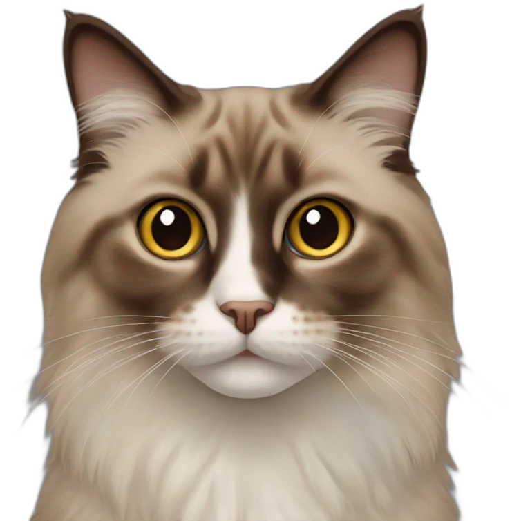 Brown ragdoll cat emoji