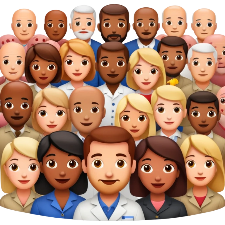 artists welcoming guests at a French  spam meat exhibition  emoji