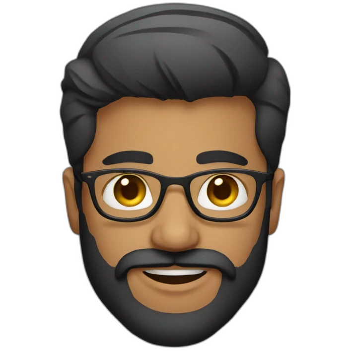 Indian Designer with beard emoji