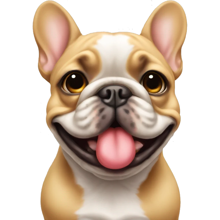 Frenchie blowing kiss emoji