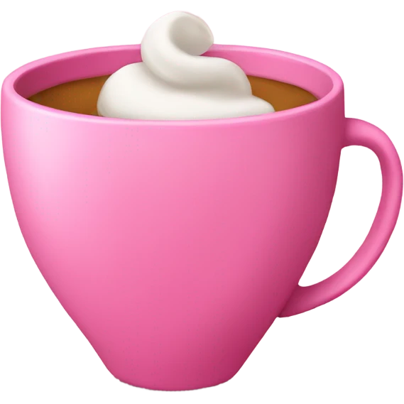 Pink heart cup emoji