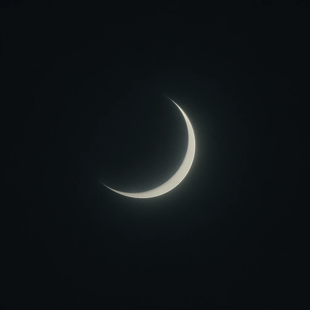 moonlight, minimal, crescent moon, dark background, subtle glow emoji