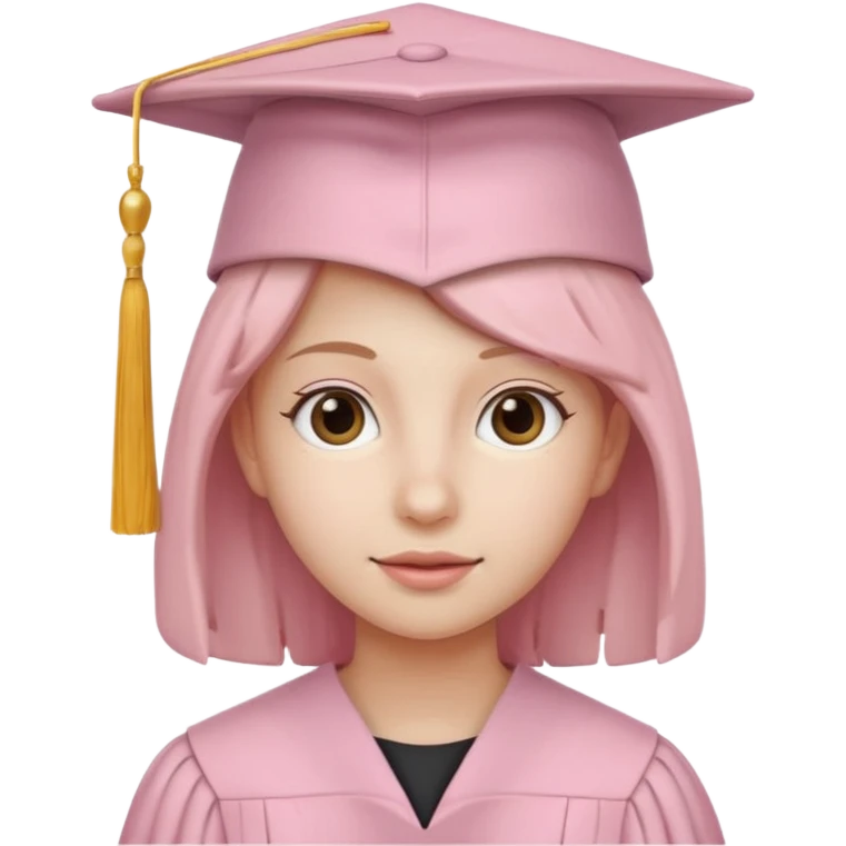 light pink hat graduation emoji