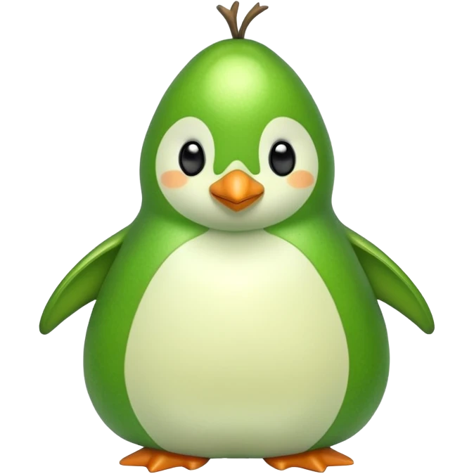 A penguin shaped pear 🐧🍐 emoji