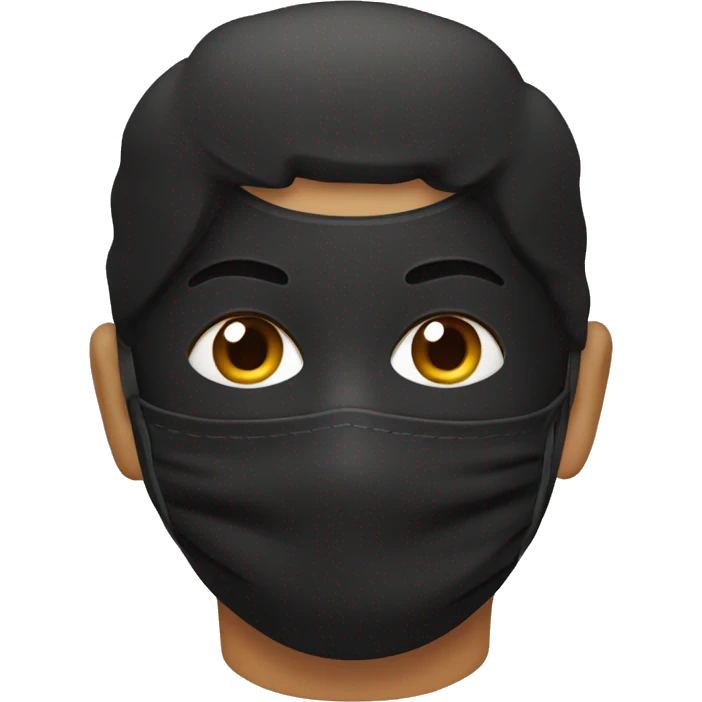 😷black mask emoji
