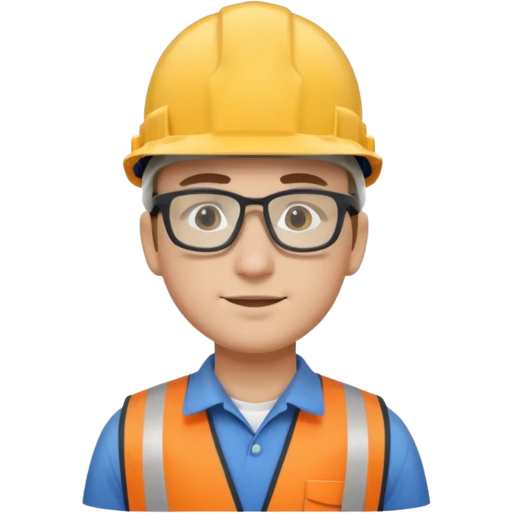 engineer, side view in a hard hat  emoji
