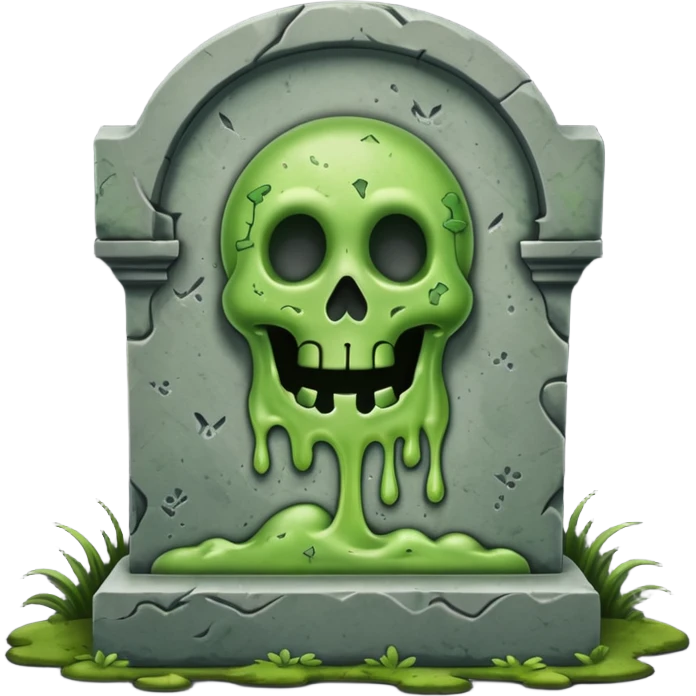 "rest in festering slime" riten on a tomb stone emoji