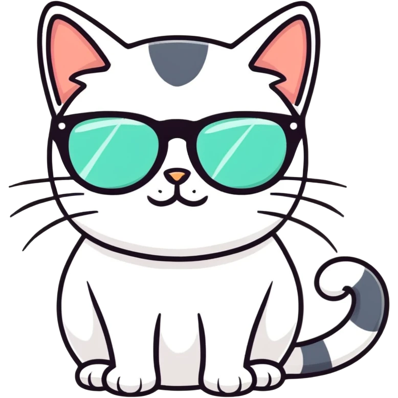 Cat with sunglasses emoji