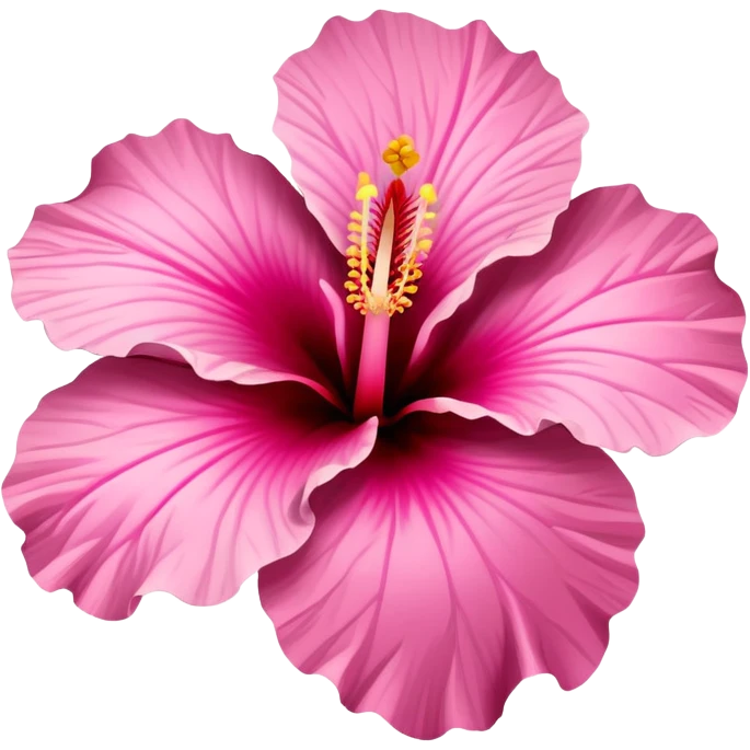 pink hibiscus emoji