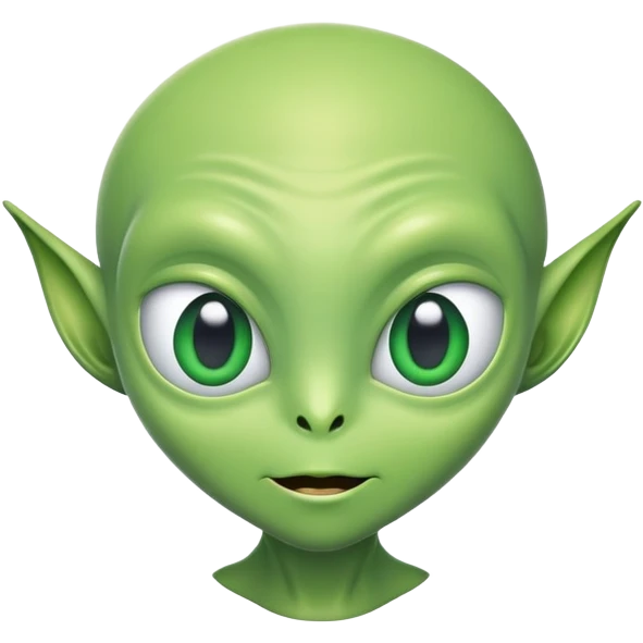 friendly green alien with three eyes emoji