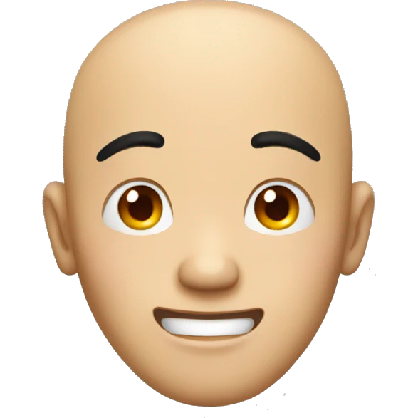 Smiling Chinese man have a surprised emoji