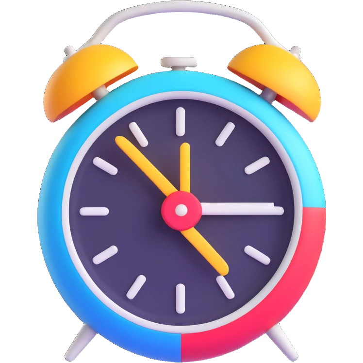 alarm icon in color #edd6a0, 3D style, bold, vibrant, simple emoji